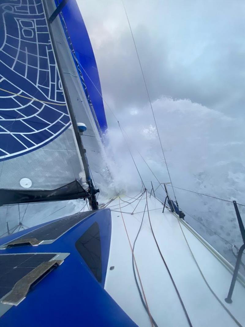 A wet ride about the Class 40 Redman for Antoine Carpentier and Pablo Santurde Del Arco in the Transat Jacques Vabre photo copyright Redman taken at  and featuring the Class 40 class