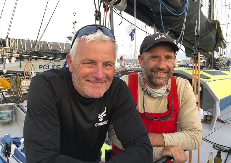 Congratulations!!! John Saul (L) and Rob Gough (R) Line Honours inaugural Two-Handed Division 2021 Sydney Hobart Race. - photo © Bow Caddy Media