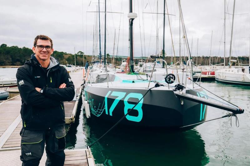 Xavier Macaire is set for the Sevenstar Round Britain and Ireland Race with his new Verdier designed Groupe SNEF photo copyright Jean-Baptiste d’Enquin taken at Royal Ocean Racing Club and featuring the Class 40 class
