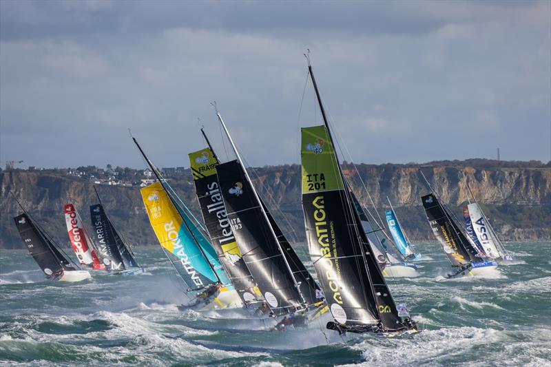 Class 40 the start of Transat Jacques Vabre in Le Havre, France, on October 29, 2023 - photo © Jean-Marie Liot