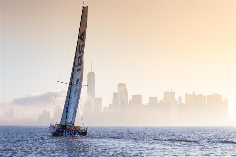 The Transat CIC: Italy's Alberto Bona arrives in New York photo copyright Vincent Olivaud / OC Sport Pen Duick taken at  and featuring the Class 40 class