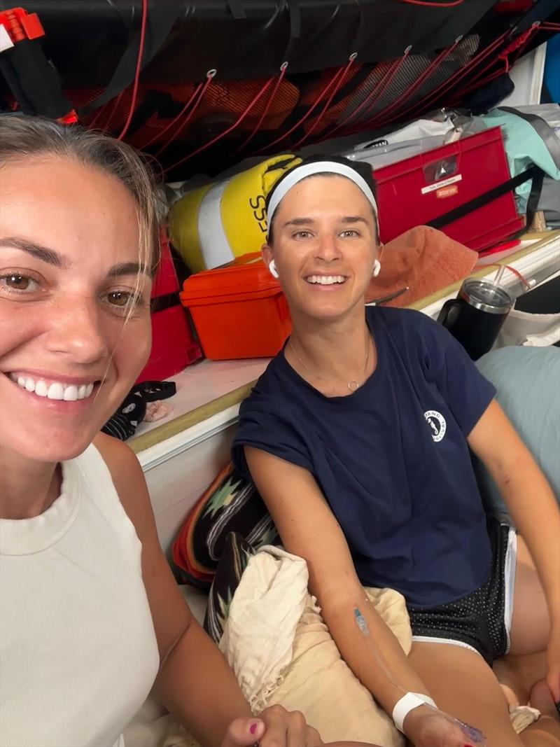 After food poisoning in Cabo Verde, Cole Brauer gets some medical attention.. photo copyright Elizabeth Tucker taken at  and featuring the Class 40 class
