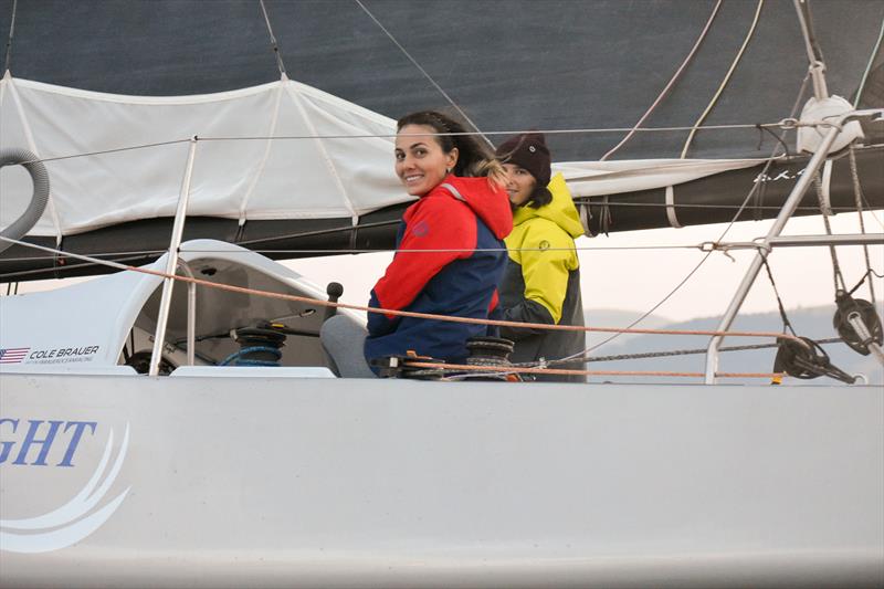 First Light arrives into Hobart with Coel Brauer and Elizabeth Tucker on board after epic trip from Spain photo copyright Clint Taylor/Za Ocean Racing taken at  and featuring the Class 40 class