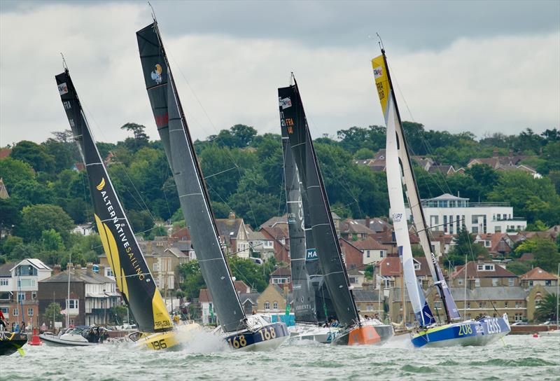 Centenary Rolex Fastnet Race 2025 Start photo copyright Tom Hicks / www.solentaction.com taken at Royal Ocean Racing Club and featuring the Class 40 class