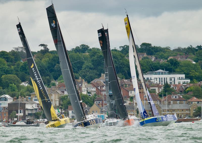 Centenary Rolex Fastnet Race 2025 Start photo copyright Tom Hicks / www.solentaction.com taken at Royal Ocean Racing Club and featuring the Class 40 class