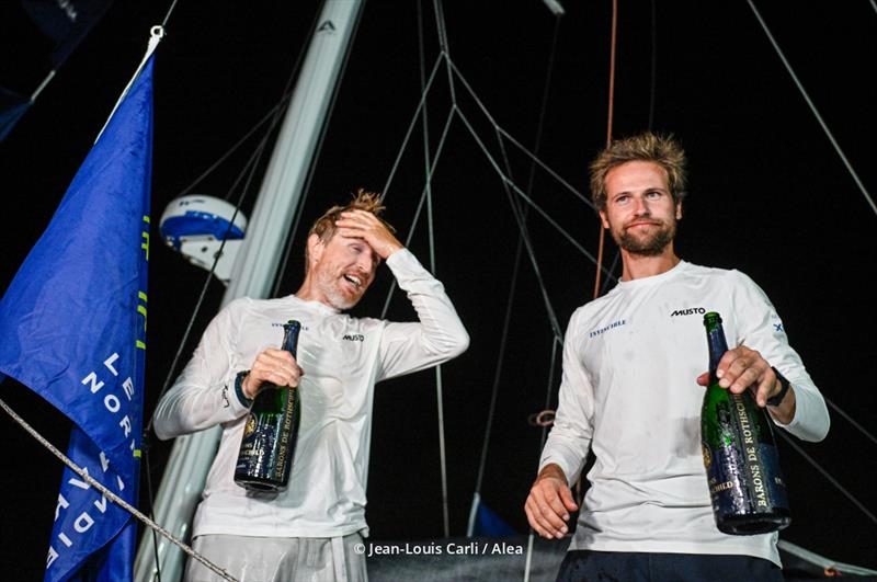 William Mathelin-Moreaux and Pietro Luciani are third in Class 40 in the Transat Café L'or Le Havre Normandie photo copyright Jean-Louis Carli / Alea taken at  and featuring the Class 40 class