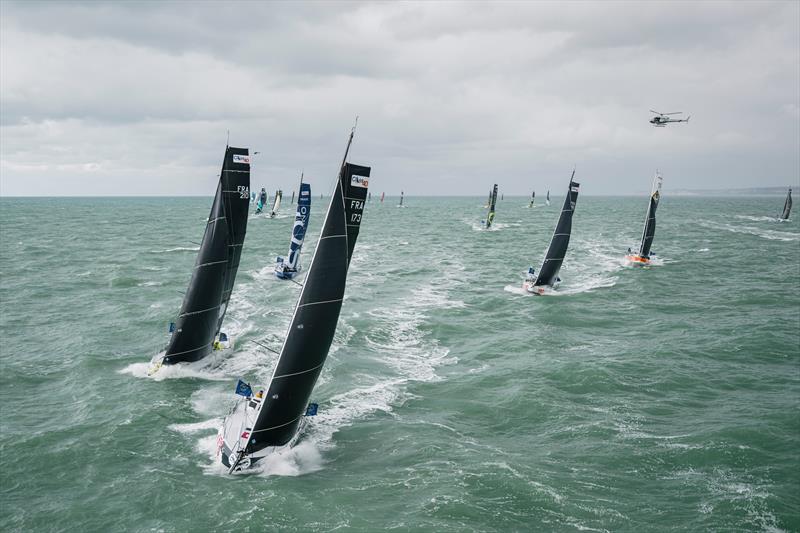 Class 40 fleet at the start of the Transat Café L'Or Le Havre – Normandie - photo © Vincent Curutchet / Alea