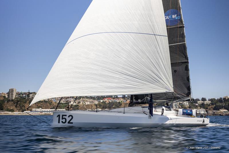Rupert Holmes and Richard Palmer in Jangada finish Leg 4 of the Globe40 in Valparaiso - photo © Jean-Marie Liot / Globe40