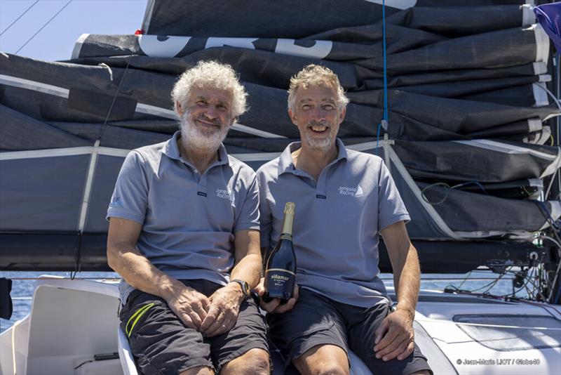 Rupert Holmes and Richard Palmer in Jangada finish Leg 4 of the Globe40 in Valparaiso photo copyright Jean-Marie Liot / Globe40 taken at  and featuring the Class 40 class
