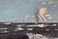 The Homeward Leg, Tally Ho and La Goleta, Fastnet Race 1927 (Homeward bound) - oil on canvas 61 x 92 cms 24 x 36 ins © Martyn Mackrill