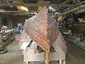 Kooyong 28 hull in build © The Wooden Boatshop