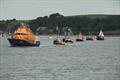 Falmouth Classics 2024 Parade of Sail and Power led by current and vintage lifeboats celebrating 200 years of the RNLI © Nigel Sharp