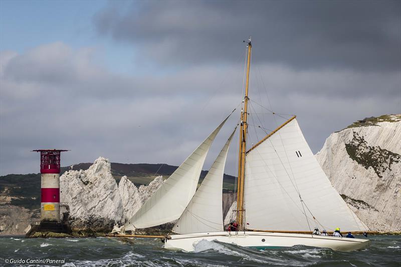 Thalia at the needles during the Round the Island Race on day 2 of Panerai British Classic Week - photo © Guido Cantini / www.seasee.com