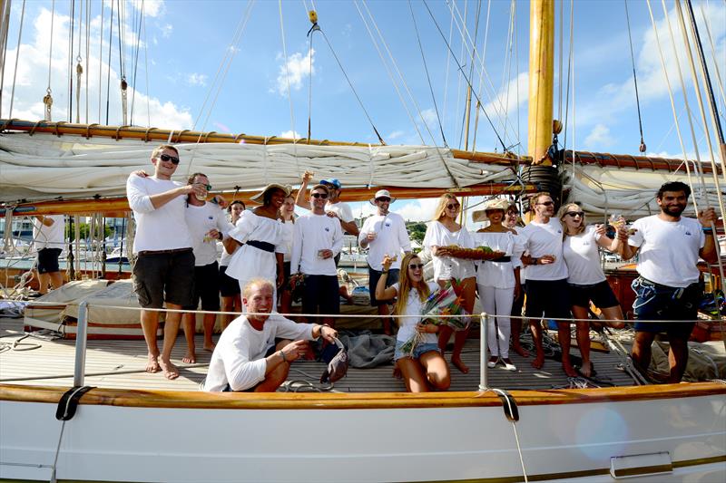 Line honours for Altair in the Panerai Transat Classique photo copyright Gérard Germain taken at  and featuring the Classic Yachts class