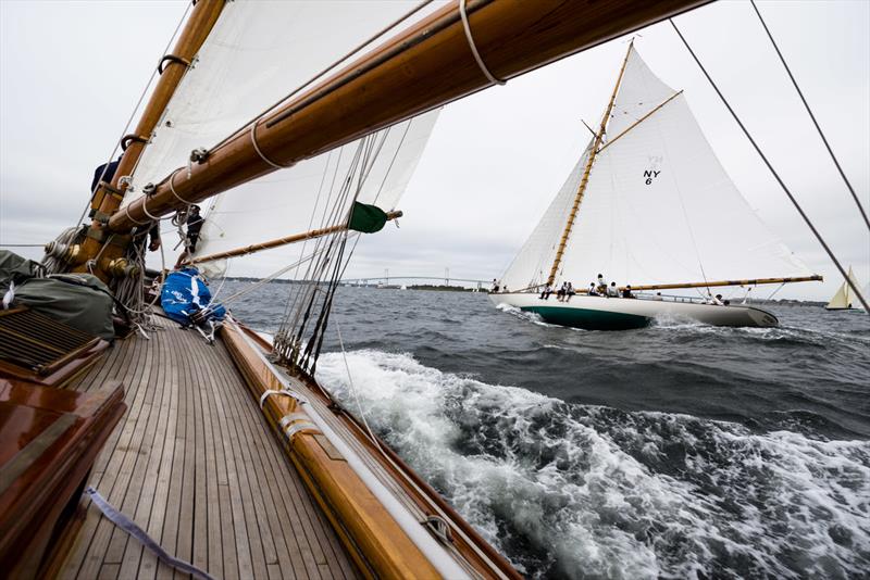 Sailing onboard Marilee, Herreshoff New York 40 Class, in the Museum of Yachting Classic Yacht Regatta photo copyright Cory Silken taken at Sail Newport and featuring the Classic Yachts class