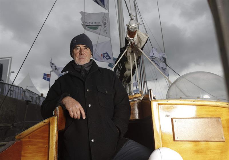 French legend Loick Peyron aboard Pen Duick II during The Transat bakerly photo copyright Lloyd Images taken at  and featuring the Classic Yachts class