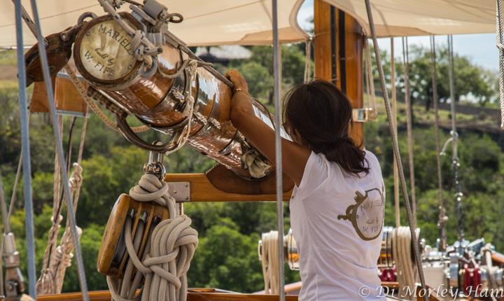 The beautiful Mariella at the Concours d'Elégance judging during the Antigua Classic Yacht Regatta photo copyright Di Morley Ham taken at  and featuring the Classic Yachts class