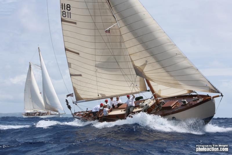 Guiding Light, a 37' Gauntlet at the Antigua Classic Yacht Regatta photo copyright Tim Wright / www.photoaction.com taken at  and featuring the Classic Yachts class