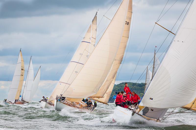 Panerai British Classic Week - Cetewayo, Lutine and Firebrand on day 4 photo copyright Guido Cantini / seasee.com taken at Royal Yacht Squadron and featuring the Classic Yachts class