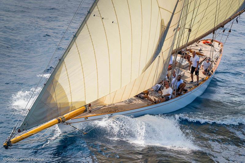 Mariska on day 2 of the 39th Régates Royales de Cannes – Trophée Panerai photo copyright Guido Cantini / Panerai taken at Yacht Club de Cannes and featuring the Classic Yachts class