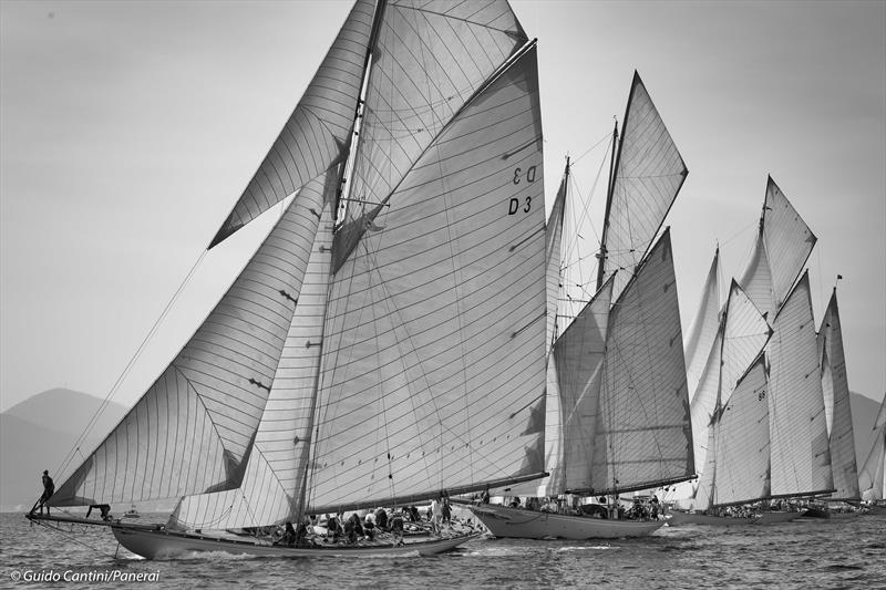 Big boat start on day 5 of the 39th Régates Royales de Cannes – Trophée Panerai photo copyright Guido Cantini / Panerai taken at Yacht Club de Cannes and featuring the Classic Yachts class