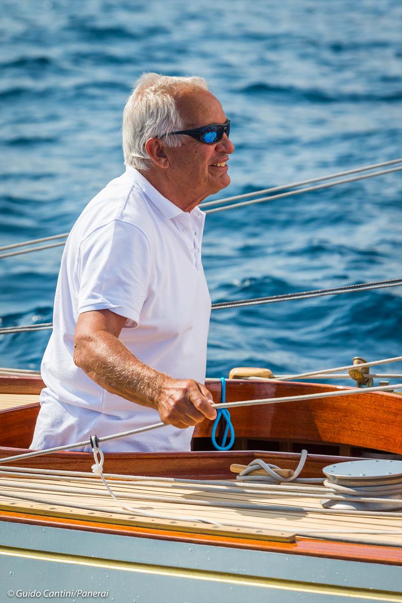 Jacques Fauroux on day 5 of the 39th Régates Royales de Cannes – Trophée Panerai photo copyright Guido Cantini / Panerai taken at Yacht Club de Cannes and featuring the Classic Yachts class