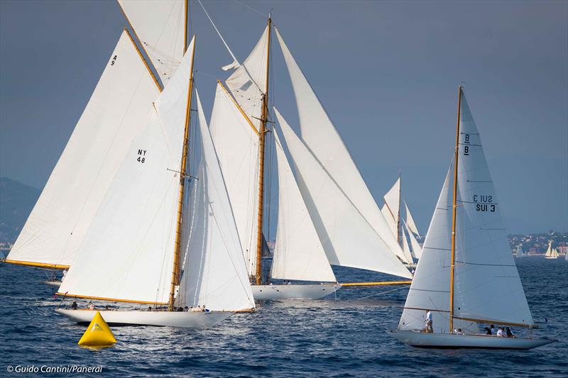 Carron II at the 39th Régates Royales de Cannes – Trophée Panerai photo copyright Guido Cantini / Panerai taken at Yacht Club de Cannes and featuring the Classic Yachts class