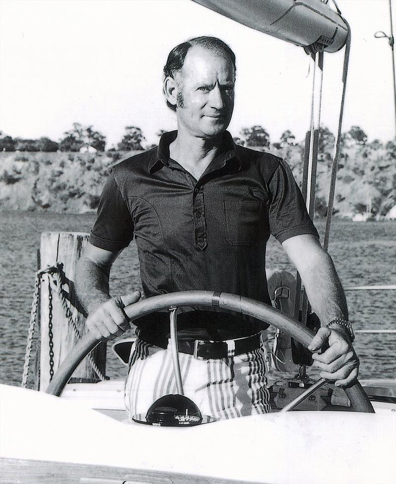 Rolly Tasker at the helm of Siska II photo copyright Australian Sailing taken at Australian Sailing and featuring the Classic Yachts class