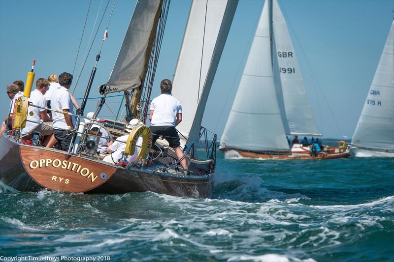 Opposition in class 'Red 1' on day 1 of Cowes Classics Week photo copyright Tim Jeffreys Photography taken at Royal London Yacht Club and featuring the Classic Yachts class