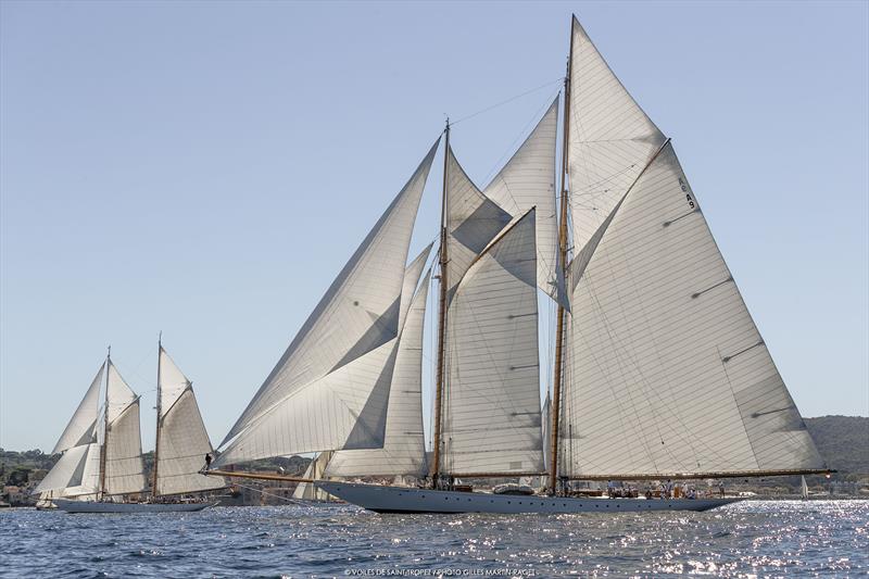 Les Voiles de Saint-Tropez day 3 photo copyright Gilles Martin-Raget taken at Société Nautique de Saint-Tropez and featuring the Classic Yachts class