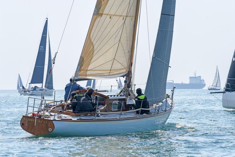 Giovanni Belgrano's Classic Whooper during RORC Spring Series Race 3 photo copyright Rick Tomlinson / www.rick-tomlinson.com taken at Royal Ocean Racing Club and featuring the Classic Yachts class