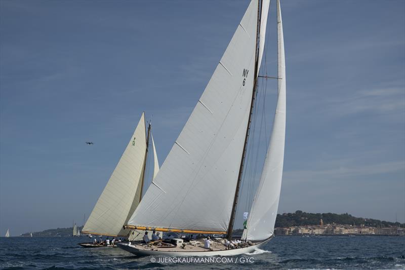 Olympian & Spartan on the way to the finish line during the 10th Gstaad Yacht Club Centenary Trophy photo copyright  Juerg Kaufmann / www.juergkaufmann.com / GYC taken at Gstaad Yacht Club and featuring the Classic Yachts class