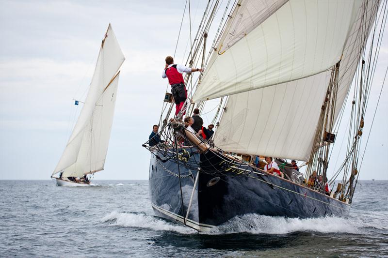 Pendennis Cup day 3 photo copyright Tom Gruitt / www.tom-gruitt.co.uk taken at Royal Cornwall Yacht Club and featuring the Classic Yachts class