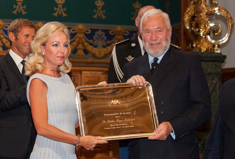 Princesse Camilla de Bourbon Sicile and Sir Robin Knox Johnston at Monaco Classic Week 2013 - photo © Andrea Pisapia / YCM