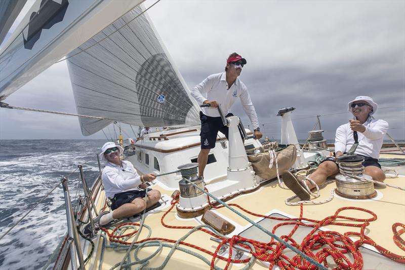 A modern yacht probably weighs about as much as those grinders! If it were not for the cordage and rags you could go back 50 years... - photo © Andrea Francolini