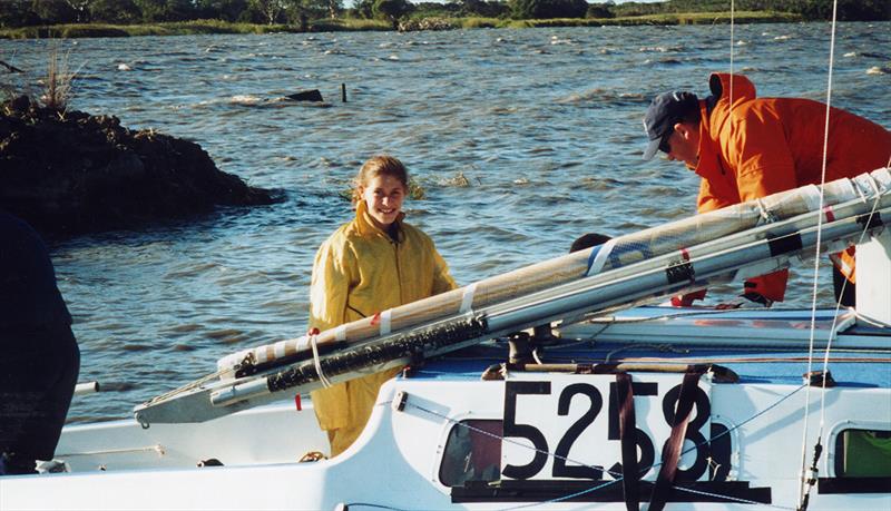 Continuing the Dyer tradition, Rebecca Dyer takes part in her first Marlay Point Overnight Race at age 14 in 2004 photo copyright Lake Wellington Yacht Club taken at Lake Wellington Yacht Club and featuring the Classic Yachts class
