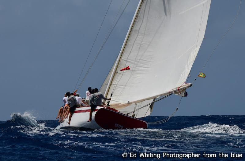 Zemi, Carriacou sloop in the Traditional Class - Antigua Classic Yacht Regatta 2018 photo copyright Ed Whiting taken at Antigua Yacht Club and featuring the Classic Yachts class