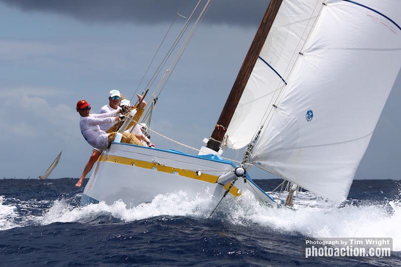 First place winner of Traditional Class, 36' Carriacou sloop Sweetheart - 2018 Antigua Classic Yacht Regatta photo copyright Tim Wright / www.photoaction.com taken at Antigua Yacht Club and featuring the Classic Yachts class