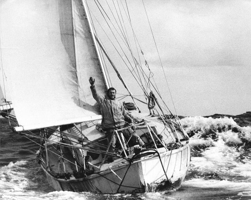 Circa 1969:  Sir Robin Knox-Johnston returning to Falmouth UK to win the Sunday Times Golden Globe Race and become the first man to sail solo non-stop around the Globe photo copyright Bill Rowntree / PPL taken at  and featuring the Classic Yachts class