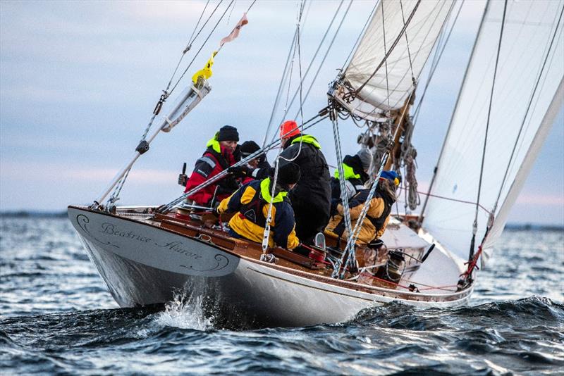 Beatrice Aurore close to the finish in Sandhamn photo copyright Henrik Tryg taken at Royal Swedish Yacht Club and featuring the Classic Yachts class