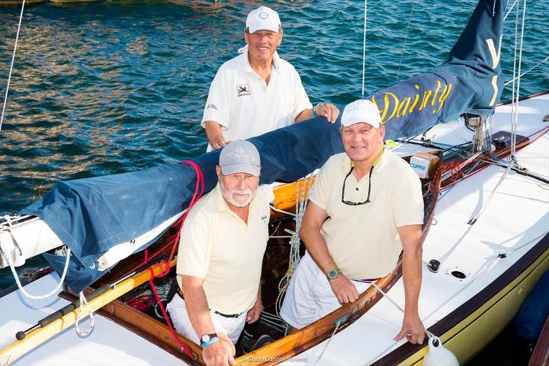 Peter, Mike and Ian on tiny Dainty - Régates Royales Cannes - Trophée Panerai - photo © Guido Cantini / Panerai