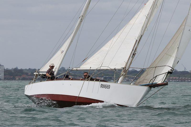 Akuna skippered by Chris Havre on day 1 of the 12th Classic Yacht Cup Regatta photo copyright Alex McKinnon Photography taken at Royal Yacht Club of Victoria and featuring the Classic Yachts class