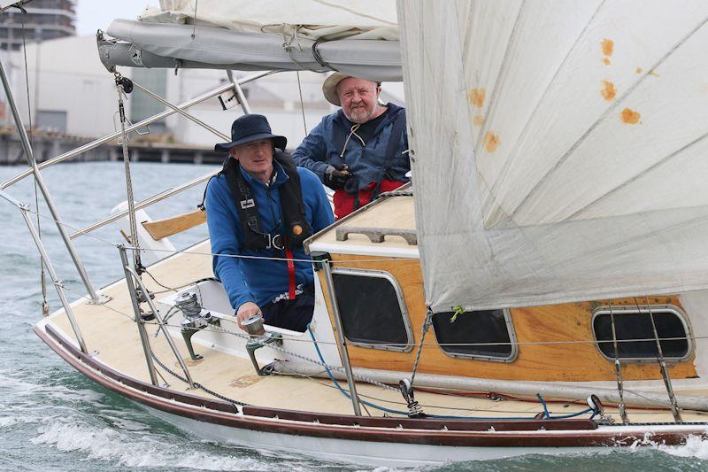 Jedda skippered by Dave Baskett (with Don Robertson of NZL) on day 1 of the 12th Classic Yacht Cup Regatta photo copyright Alex McKinnon Photography taken at Royal Yacht Club of Victoria and featuring the Classic Yachts class