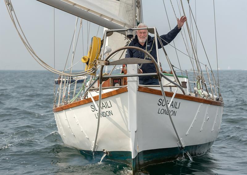 Sir Robin Knox-Johnston celebrates his 50th anniversary of becoming the first person to sail solo and non-stop around the world photo copyright Shaun Roster taken at  and featuring the Classic Yachts class