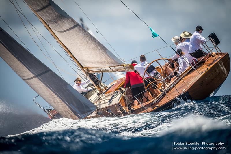 Spirit of Tradition 49' Blackfish was bestowed with the Best Dressed prize  - Antigua Classic Yacht Regatta 2019 - photo © Tobias Stoerkle
