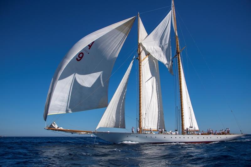 Elena of London - 2009 replica of the 180ft 1910 Nathanael Herreshoff design Elena photo copyright Francesco e Roberta Rastrelli / Blue Passion 2018 taken at Yacht Club Costa Smeralda and featuring the Classic Yachts class