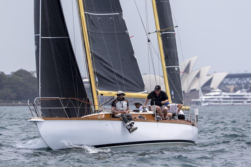 Maritimo's Founder, Bill Barry-Cotter, found what was left of Katwinchar, and over two years they lovingly restored her at the company's Hope Island facility photo copyright Andrea Francolini taken at Cruising Yacht Club of Australia and featuring the Classic Yachts class