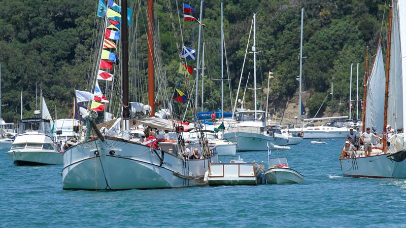 Jane Gifford - start vessel- 2020 Mahurangi Regatta - Mahurangi Cruising Club - January 25, 2020 photo copyright Richard Gladwell / Sail-World.com taken at  and featuring the Classic Yachts class