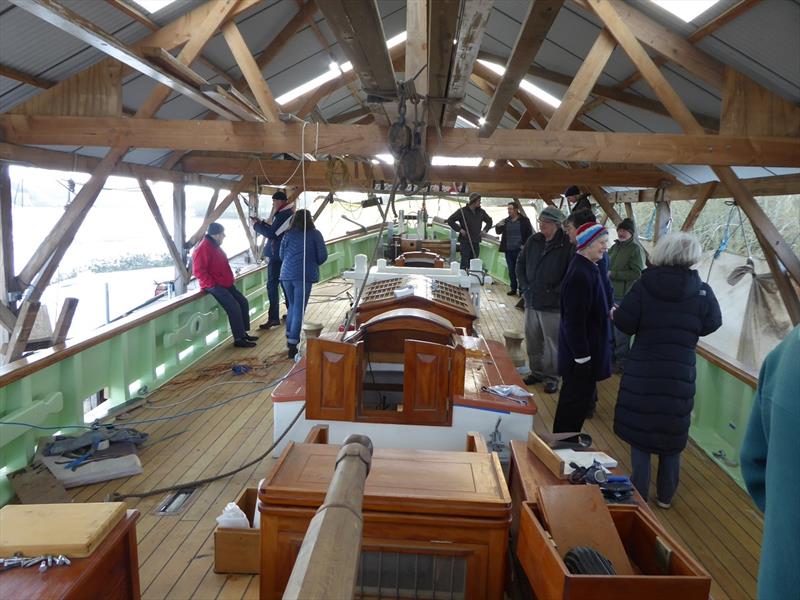 “Pellew”, a deck view of Pellew - the faithfully reconstructed Falmouth Pilot Cutter based on the “Vincent” - photo © John Gallagher