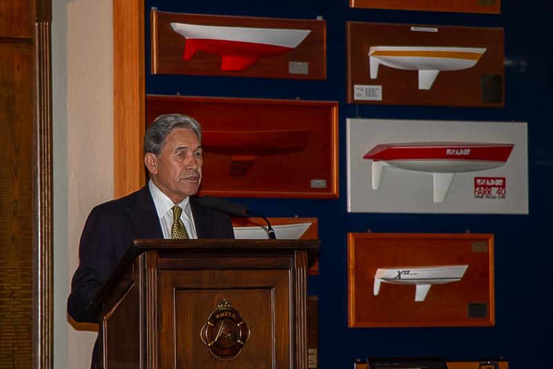The Deputy Prime Minister of NZ - the Rt Hon Winston Peters - Royal New Zealand Yacht Squadron - July 19, 2020 photo copyright Richard Gladwell / Sail-World.com taken at Royal New Zealand Yacht Squadron and featuring the Classic Yachts class